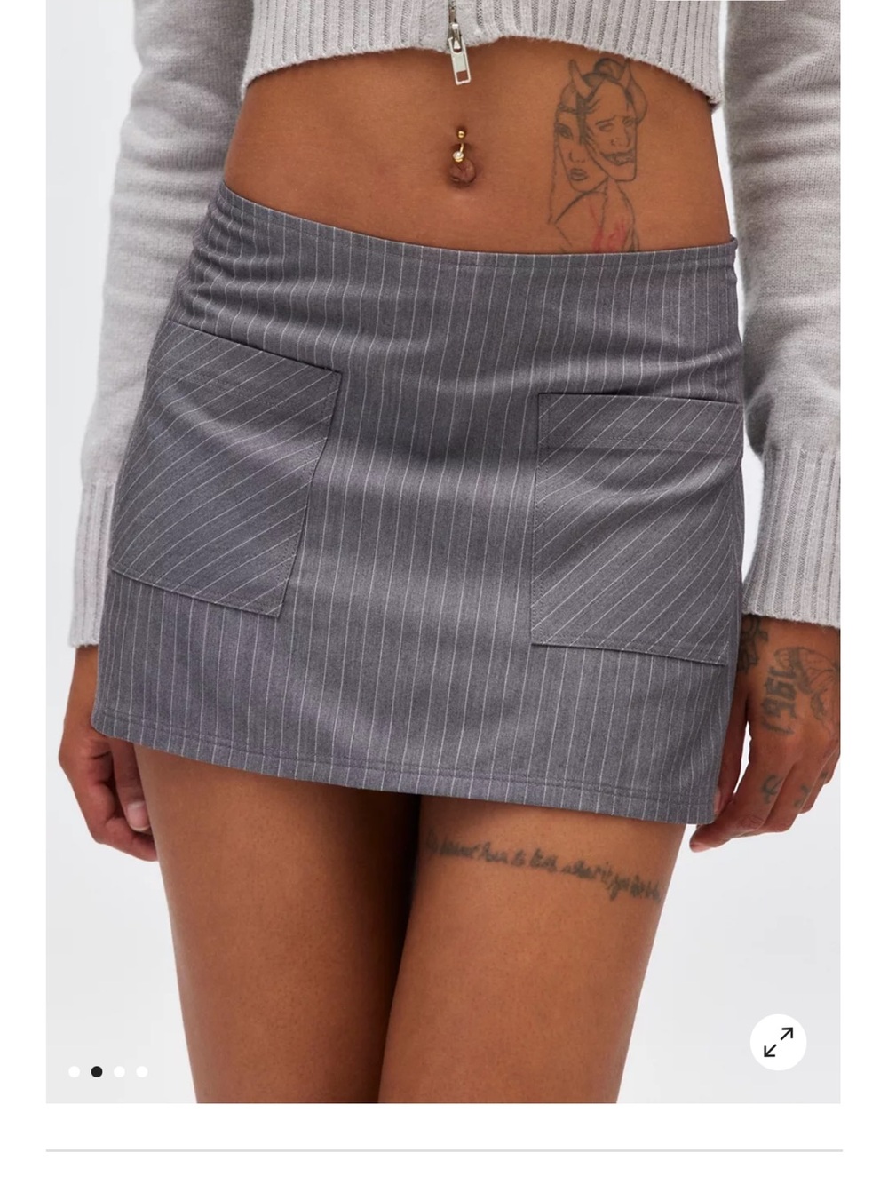 Urban Outfitters NWT Dariah Pinstripe Micro Skort